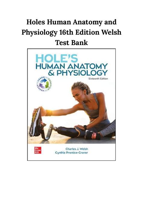 Holes Human Anatomy And Physiology 16th Edition Welsh Test Bank Holes