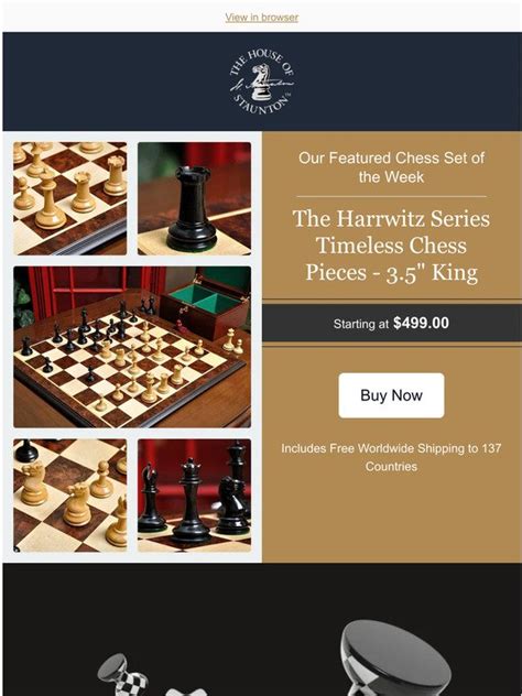 House Of Staunton UK Our Featured Chess Set Of The Week The Harrwitz