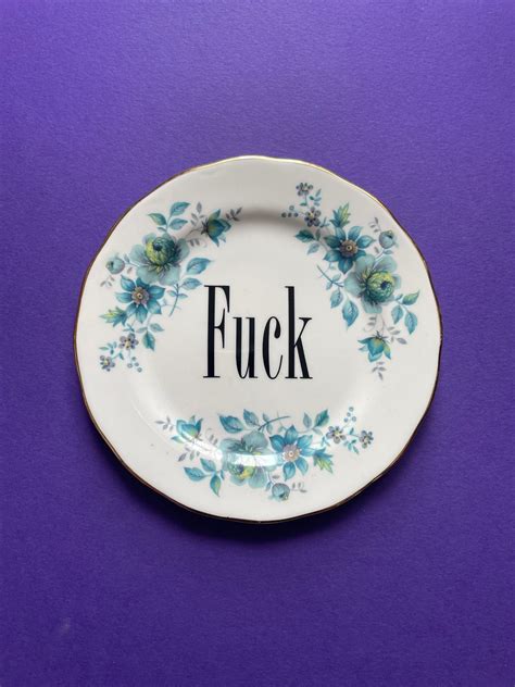 Fuck Plate Decorative Quote Plate Funny China Rude Gift For Friend