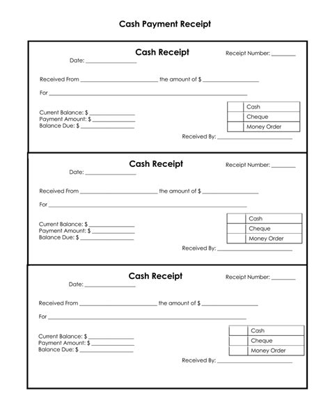 Cash Payment Receipt: Overview, Contents, Free Templates