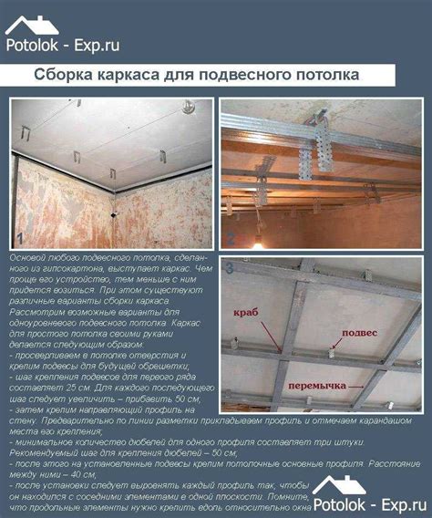 Крепление подвесного потолка: инструкция по монтажу с фото примерами и ...
