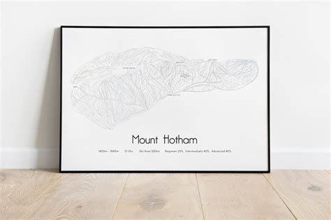 Mount Hotham Ski Trail Piste Map Posterprint Etsy Australia