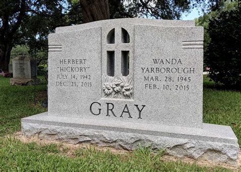 Custom Double Upright Headstone Portfolio Brown Memorials