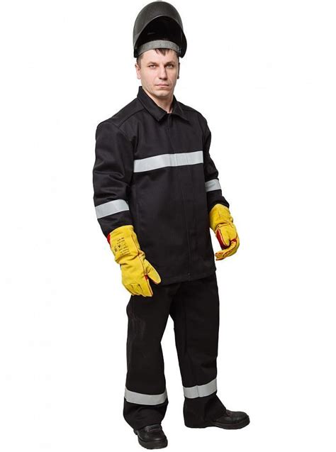 Костюм сварщика WORKER 3 кл.защиты (тк.100% хб,500) КСв №124 W, черный