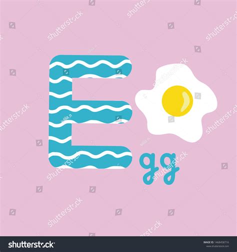 English Alphabet Children Education Letter E Stock Vector Royalty Free