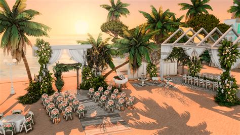 The Sims 4 NO CC Beach Wedding The Sims Book