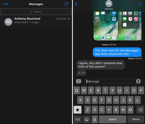 Darkmessages Gives Your Ios 10 Messages App A Dark Makeover