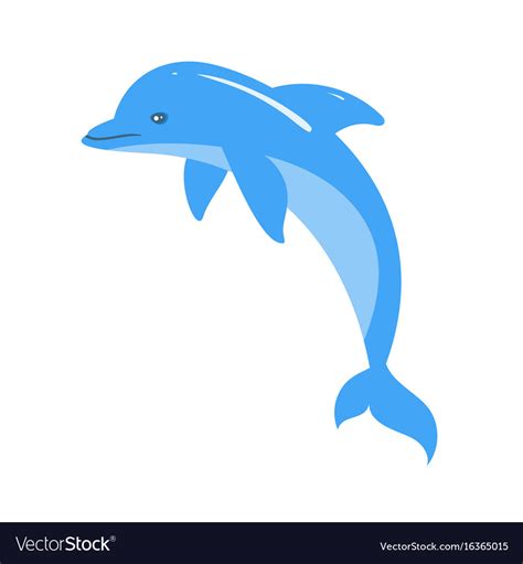 Cartoon style of dolphin Royalty Free Vector Image