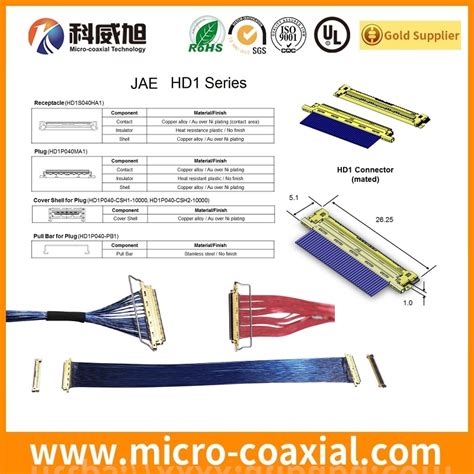 custom edp cable assembly  pin  pin edp cable manufacturer