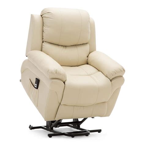 More Homes Madison Dual Motor Electric Rise Recliner Bonded Leather