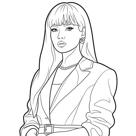 Desenhos Do Blackpink - Desenhos 22 Lisa Blackpink para colorir - PDF grátis