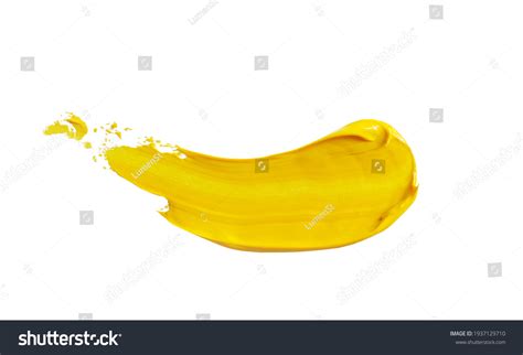 Yellow Paint Splatter Isolated On White Stock Photo 1937129710 ...