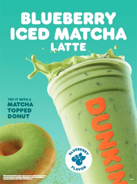 Blueberry Matcha Lattes And Doughnuts Are Now At Dunkin