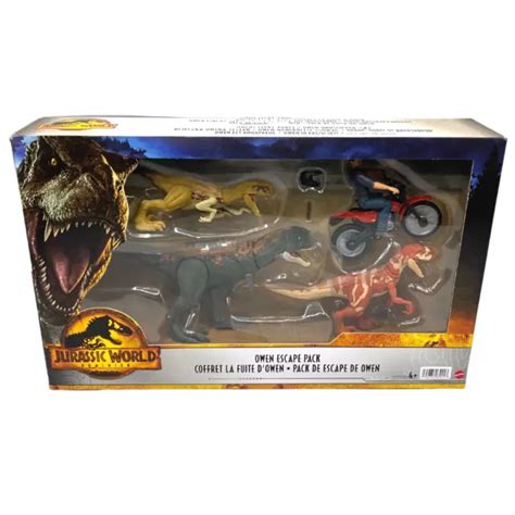 MATTEL HFG64 JURASSIC World Dominion Owen Escape Pack Dino Figuren