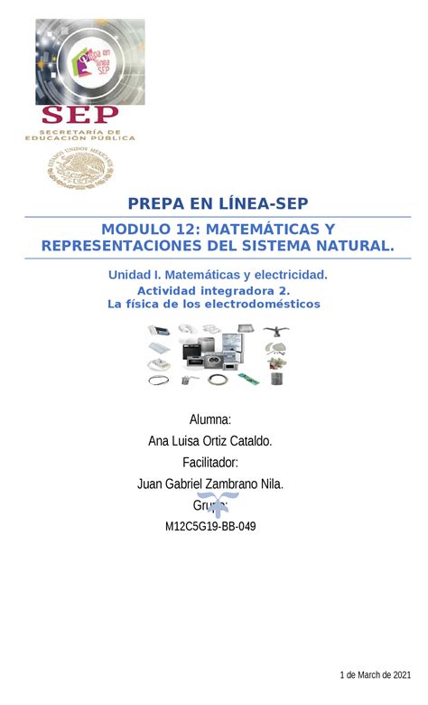 Actividad Integradora 2 La Fisica De Los Electrodomesticos 11