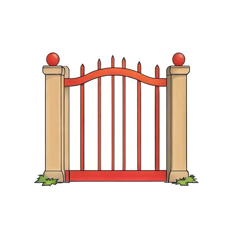 AI generated Gate Hand Drawn Cartoon Style Illustration 42052213 PNG