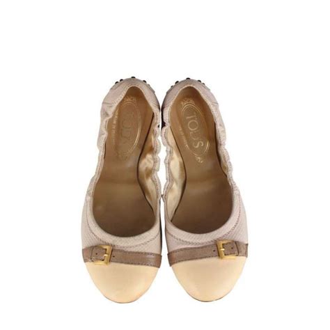 Authentic Tod S Dee Bucle Ballerina Flats In Nude Beige Color On Carousell
