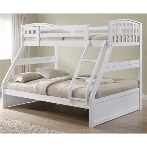 White Finished Hardwood Triple Sleeper Bunk