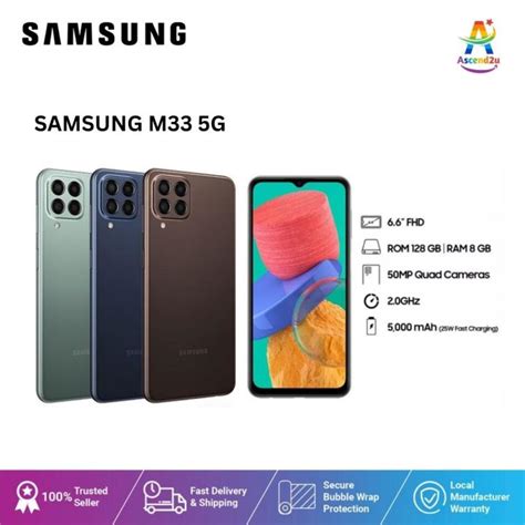 [samsung Malaysia] Samsung M33 5g 8gb Ram 128gb Rom 1 Year Samsung Malaysia Warranty Lazada