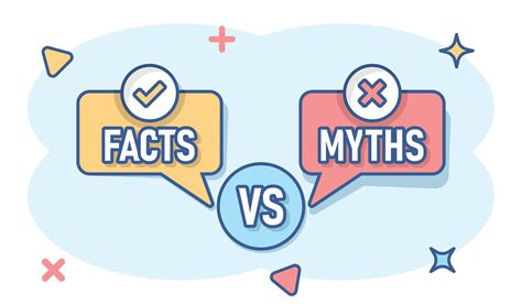 Myths Vs Facts Icon In Comic Style True Or False Cartoon Vector