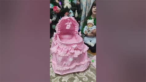 кровать для Реборна# девочке подарили подарок на новый год # колыбель ...