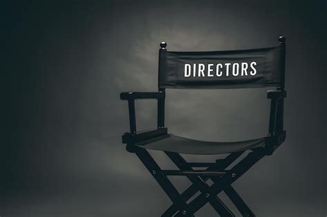 directors chair  dark backdrop symbolizing importance