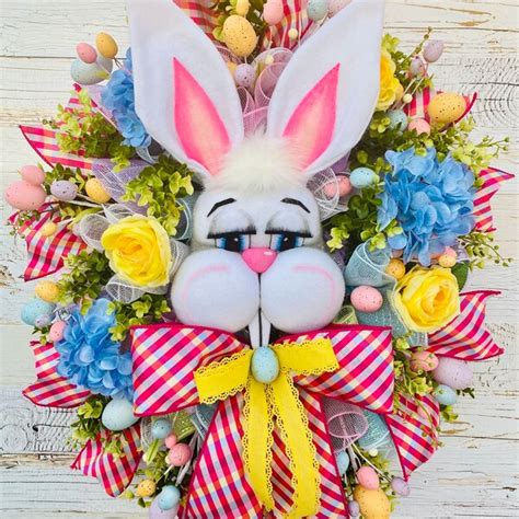 Easter Bunny Wreath Etsy