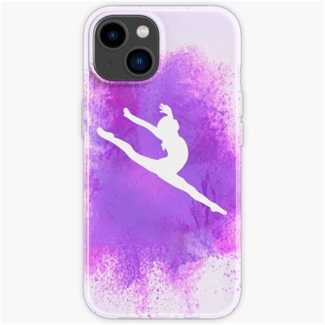 Gymnast Silhouette Purple Explosion Iphone Case For Sale By