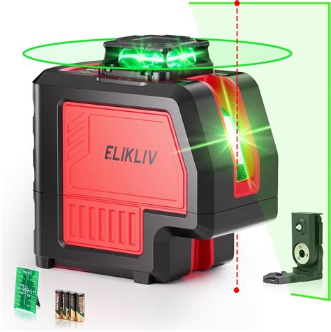 Elikliv Plumb Dots Lines Laser Level Ft Green Laser Level