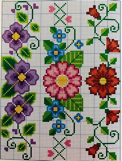 Pin By Everardo Amador On Punto De Cruz Floral Cross Stitch Cross