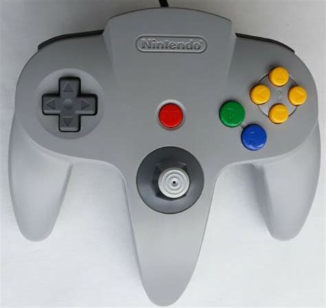 Gray Nintendo 64 N64 Controller Remote Paddle Mando Authentic Grey