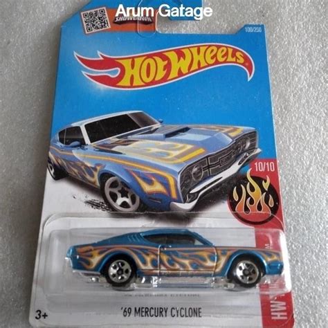 Jual Hot Wheels 69 Mercury Cyclone Card HW Flames Series Tahun 2015 Warna Biru Shopee Indonesia