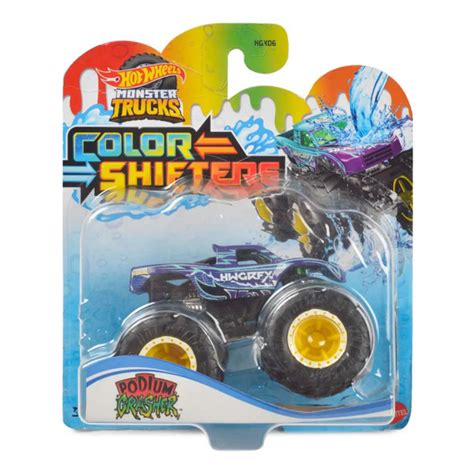 Hot Wheels Monster Trucks Podium Crasher HGX06 color shifters машинки меняющие цвет в воде