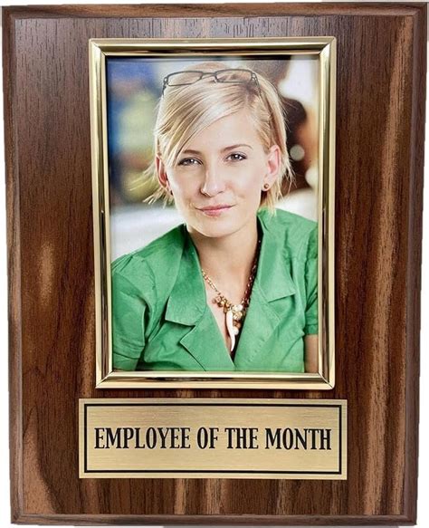 Employee of the Month Award Plaque. Custom 8x10 Picture Plaque Holds a ...