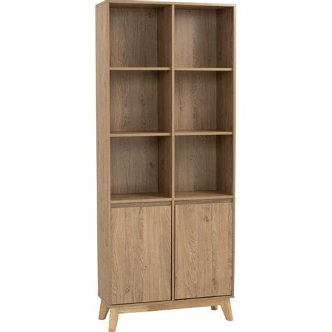 HIRANO High Bookcase Oak FurnitureDirect My