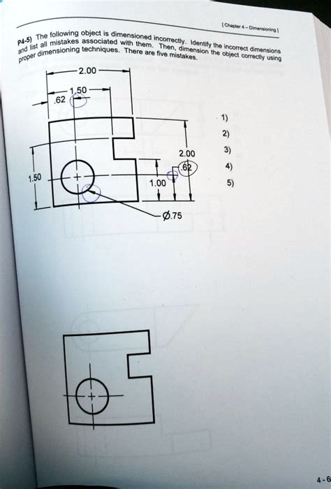 Solved P4 5 Identify The Incorrect Dimensions And List All Mistakes