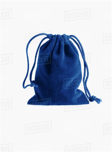 Blue Drawstring Bag Stock Photo Dissolve