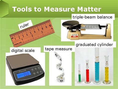 Measuring Properties Of Matter Lab Vocabulary Review Matter