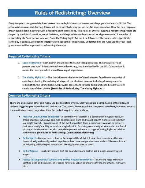 Community Engagement: Understanding the Redistricting Process - All