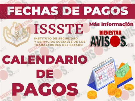 Calendario de pagos Pensión ISSSTE consulta las Fechas de depósito