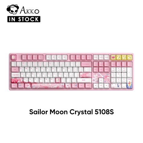 Akko Sailor Moon S Hot Swappable Wired Mechanical Keyboard With Rgb Backlit Oem Profile Dye