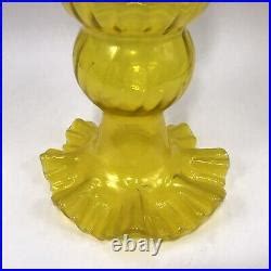 Rare Vintage Mid Century Modern Empoli Art Glass Vase S Ex Italy