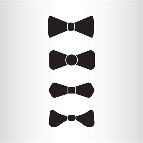 150 Black Shirt White Bow Tie Stock Illustrations Royalty Free Vector