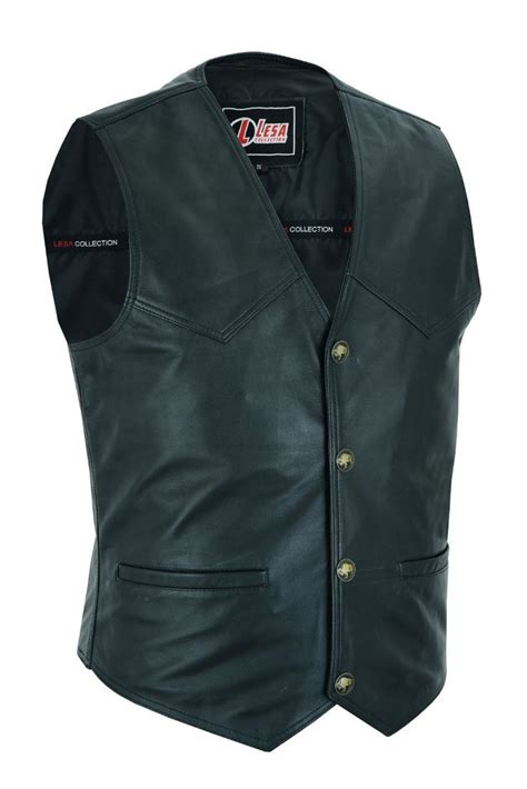 Mens Leather Vest Leather Waistcoat Leather Cuts Real Leather