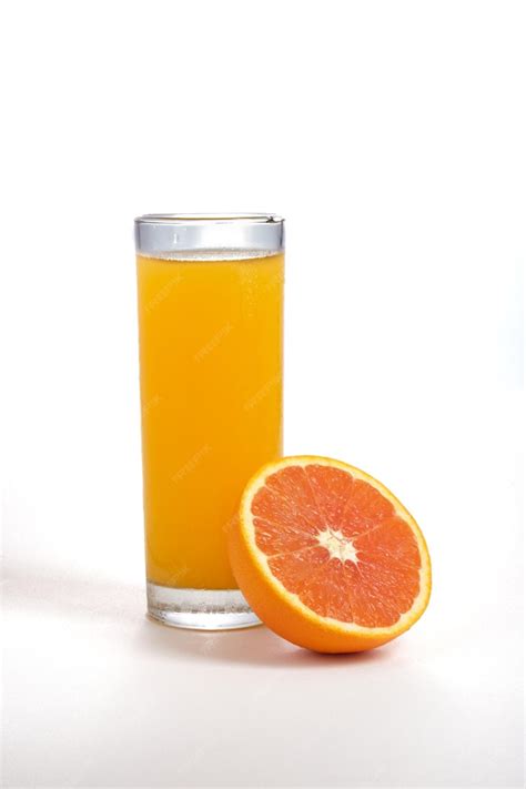 Premium Photo Orange Juice With Orange Isolated On White Background