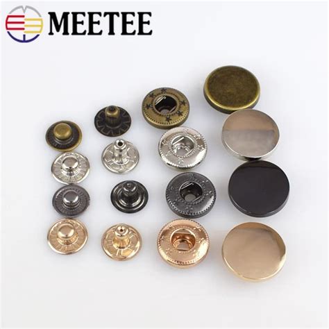 30set Meetee 12 15 17mm Metal Snap Buttons Stud Fastener Press Etsy