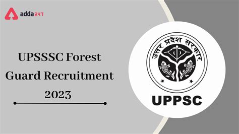 Upsssc Forest Guard Recruitment 2023 Notification Pdf Out Adda247