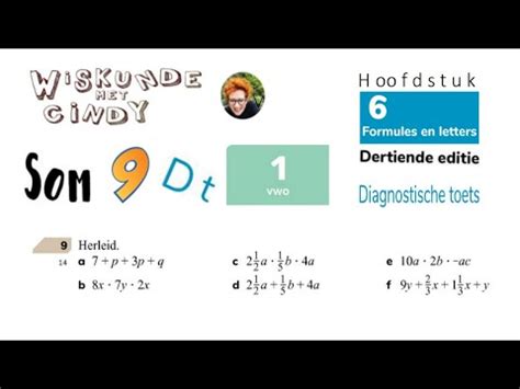 Klas H V Diagnostische Toets Som Herleiden Plus Keer Door Elkaar