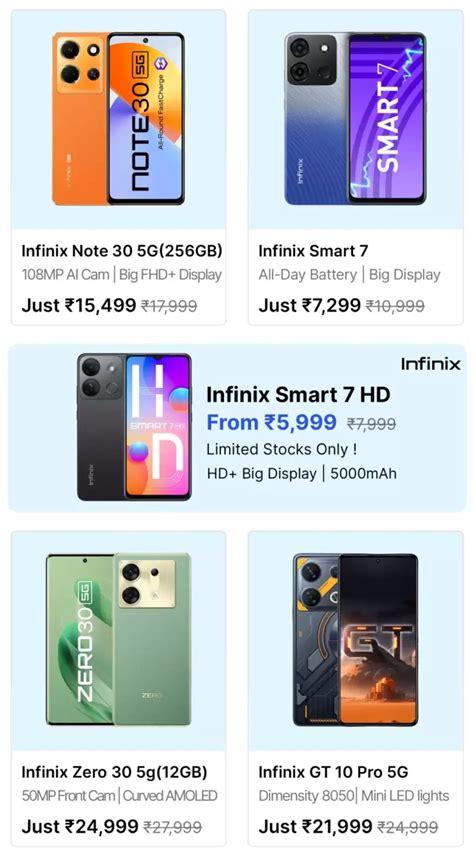Flipkart Mobile Offers Infinix Note 30 5G To Hot 30i To GT 10 Pro Check Top Deals During