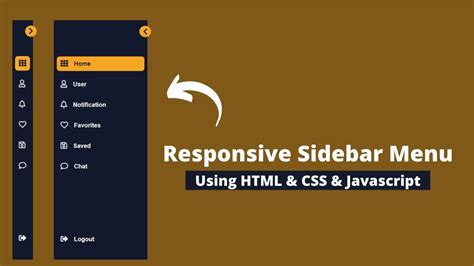 Sidebar Menu Using HTML CSS And JavaScript Dashboard Sidebar Menu